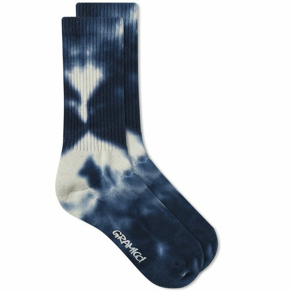 楽天astyグラミチ メンズ 靴下 アンダーウェア Gramicci Tie Dye Crew Socks Blue