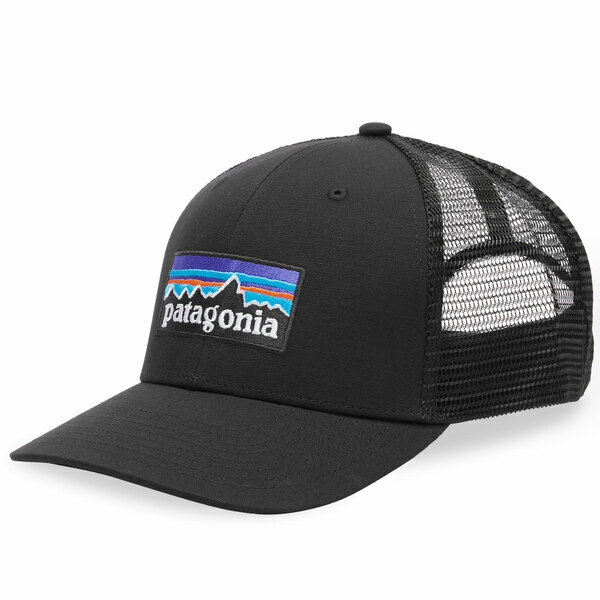 p^SjA Y Xq ANZT[ Patagonia P-6 Logo Trucker Cap Black