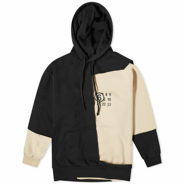 マルタンマルジェラ レディース パーカー・スウェットシャツ アウター MM6 Maison Margiela Patchwork Logo Hoodie Neutrals