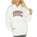 ゲームデイ レディース パーカー・スウェットシャツ アウター USC Trojans Gameday Couture Women's Good Catch Premium Fleece Pullover Hoodie White