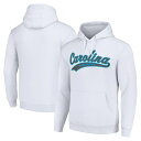 スターター メンズ パーカー・スウェットシャツ アウター Carolina Panthers Starter Tailsweep Pullover Hoodie White