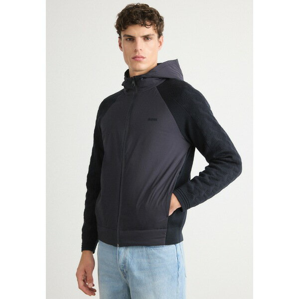 ボス メンズ ニット&セーター アウター MIRROR - Cardigan - dark blue