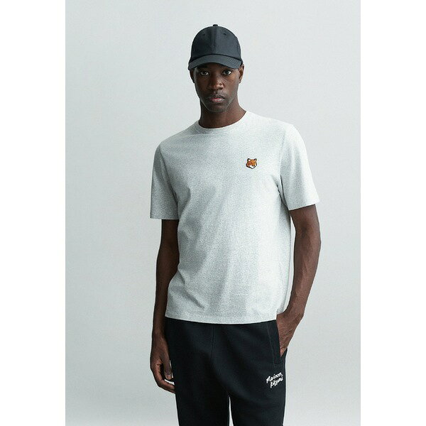 メゾン キツネ メンズ Tシャツ トップス FOX HEAD REGULAR TEE - Basic T-shirt - light grey melange