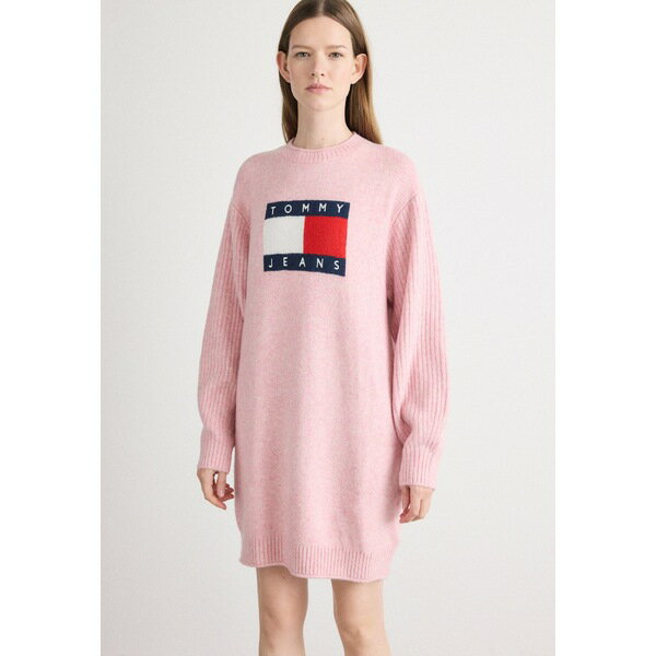 トミーヒルフィガー レディース ワンピース トップス FLAG SWEATER DRESS - Jumper dress - mystic pink