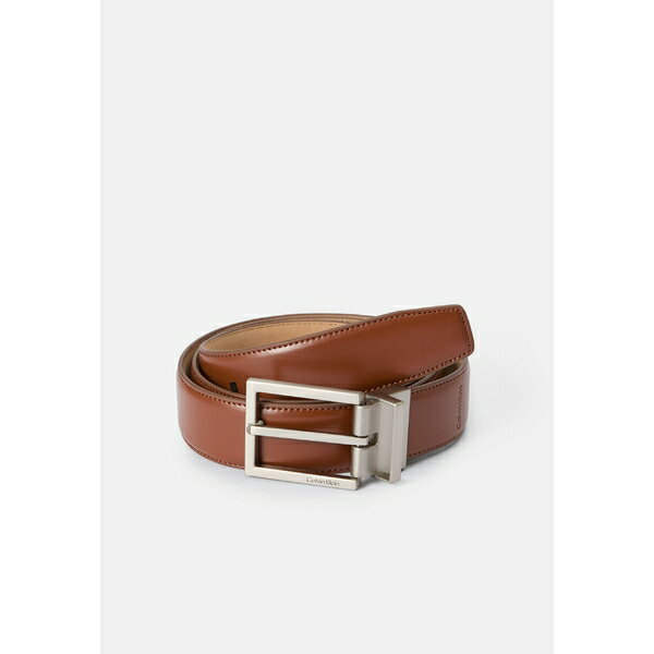カルバンクライン メンズ ベルト アクセサリー CLASSIC SQUARE - Belt - cognac
