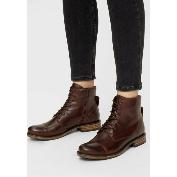 ブランコ レディース ブーツ シューズ Lace-up ankle boots - dark brown