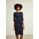 ガント レディース ワンピース トップス STRETCH CABLE C-NECK DRESS - Jumper dress - evening blue