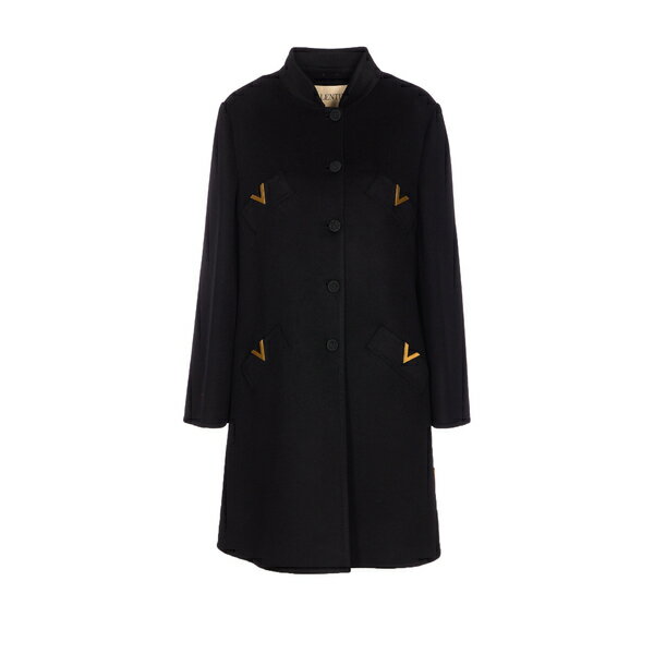 ヴァレンティノ ガラヴァーニ レディース ジャケット&ブルゾン アウター Solid Compact Drap Coat Black