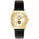 ブロバ レディース 腕時計 アクセサリー Colorado College Tigers Bulova Women's Stainless Steel Watch with Leather Band Gold/Black