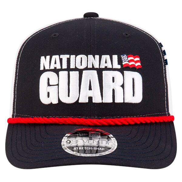 ニューエラ メンズ 帽子 アクセサリー Dale Earnhardt Jr. New Era National Guard 9SEVENTY StretchSnap Hat Black/White