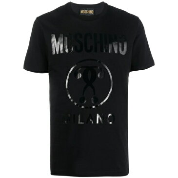 モスキーノ メンズ Tシャツ トップス ロゴ Tシャツ black