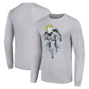 X^[^[ Y TVc gbvX Los Angeles Rams Starter Logo Graphic Long Sleeve TShirt Heather Gray