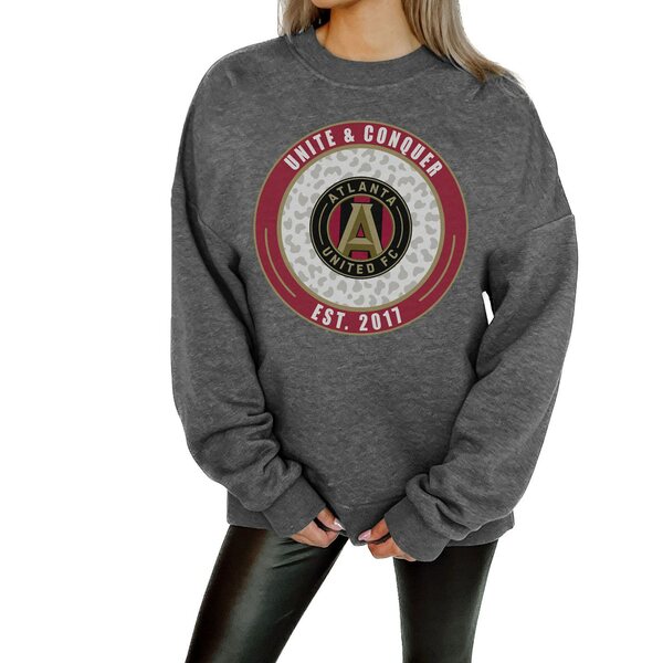 ǥ ǥ ѡåȥ  Atlanta United FC Gameday Couture Women's Fleece Pullover Sweatshirt Charcoal