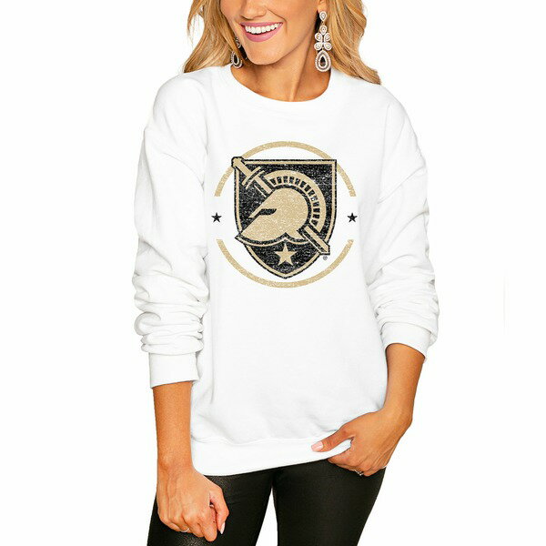 ゲームデイ レディース パーカー・スウェットシャツ アウター Army Black Knights Women's End Zone Pullover Sweatshirt White