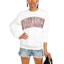 ゲームデイ レディース パーカー・スウェットシャツ アウター Tuskegee Golden Tigers Gameday Couture Women's Distressed Snap Perfect Oversized Pullover Sweatshirt White 1