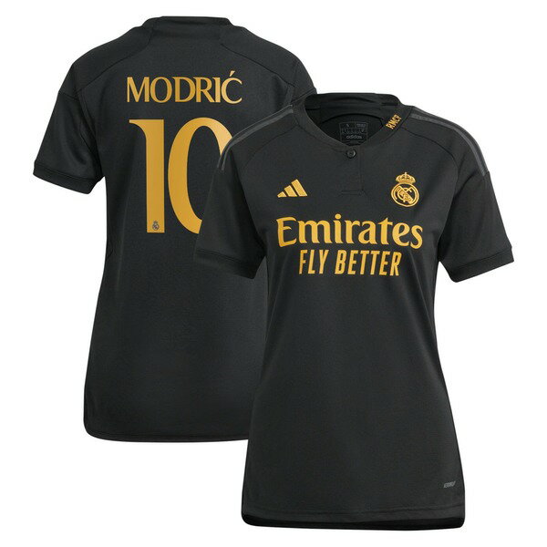 アディダス レディース ユニフォーム トップス Luka Modric Real Madrid adidas Women 039 s 2023/24 Third Replica Player Jersey Black