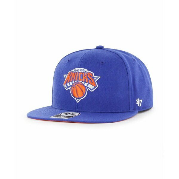 47ブランド レディース 帽子 アクセサリー Men's Blue New York Knicks Sure Shot Captain Snapback Hat Blue