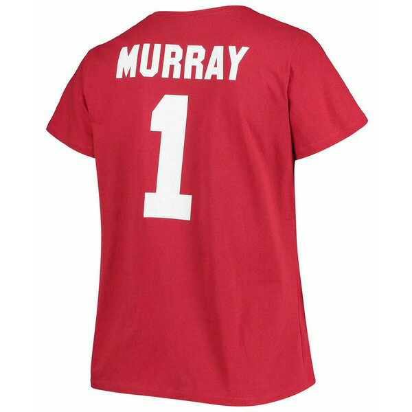 ファナティクス レディース Tシャツ トップス Women 039 s Plus Size Kyler Murray Cardinal Arizona Cardinals Name Number V-Neck T-shirt Burgundy