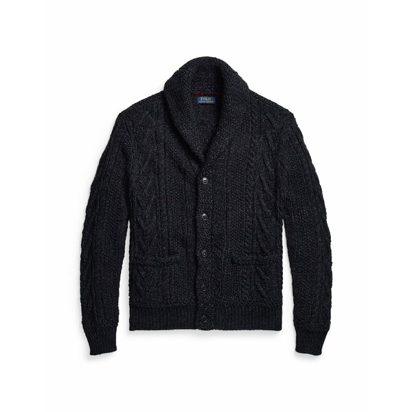 ラルフローレン POLO RALPH LAUREN メンズ カーディガン アウター ARAN-KNIT COTTON-BLEND SHAWL CARDIGAN Dark blue