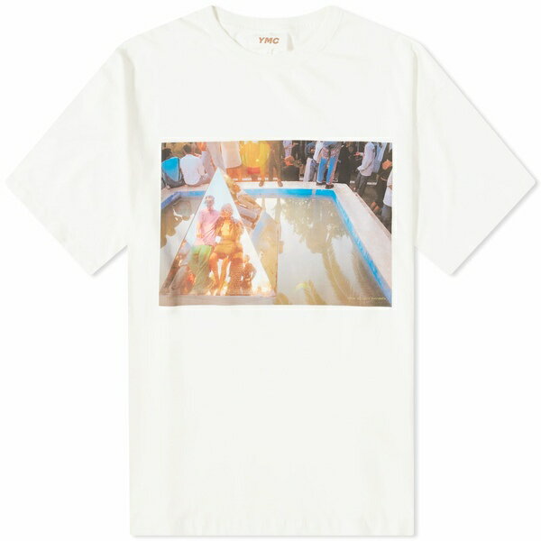 ワイエムシー メンズ Tシャツ トップス YMC Ibiza '89 Pyramid T-Shirt White