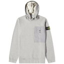 ストーンアイランド メンズ パーカー スウェットシャツ アウター Stone Island Button Detail Hoody Grey