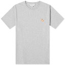 メゾンキツネ メンズ Tシャツ トップス Maison Kitsune Chillax Fox Patch Regular T-Shirt Grey