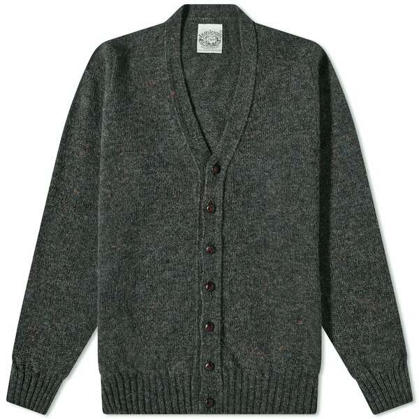 ジャミーソンズ オブ シェトランド メンズ カーディガン アウター Jamieson 039 s of Shetland V-Neck Cardigan Green