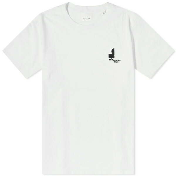 イザベル マラン メンズ Tシャツ トップス Isabel Marant Zafferh Small Logo T-Shirt White