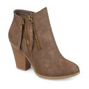 ジャーニーコレクション レディース ブーツ シューズ Women's Vally Double Zipper Bootie Brown