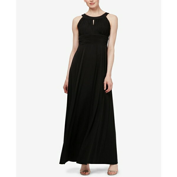 エス エル ファッションズ レディース ワンピース トップス Pleated Maxi Dress Black