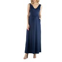 24セブンコンフォート レディース ワンピース トップス Maxi Maternity Sleeveless Dress with Pockets Navy