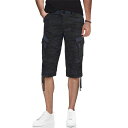 エックスレイ メンズ カジュアルパンツ ボトムス Men's Belted Capri Cargo Shorts Navy Camo(4)