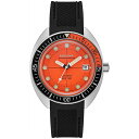 ブロバ レディース 腕時計 アクセサリー Men's Automatic Oceanographer GMT Black Polyurethane Strap Watch 41mm Silver(2)