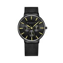スターリング レディース 腕時計 アクセサリー Men's Black Mesh Stainless Steel Bracelet Watch 39mm Bla...