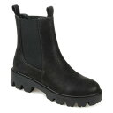 ジャーニーコレクション レディース ブーツ シューズ Women's Ivette Chelsea Lug Sole Bootie Black