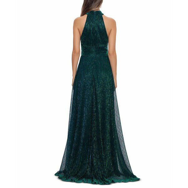 ベッツィ アンド アダム レディース ワンピース トップス Metallic Halter Gown Jade
