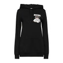 【送料無料】 モスキーノ レディース パーカー・スウェットシャツ アウター Sweatshirts Black