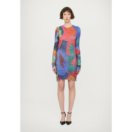 クセニア シュナイダー レディース ワンピース トップス MOZAIC BIRDS DRAPED LONGSLEEVE - Day dress - multi coloured クセニア シュナイダー レディース ワンピース トップス MOZAIC BIRDS DRAPED LONGSLEEVE - Day dress - multi coloured