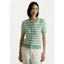 ラルフローレン レディース ニット&セーター アウター STRIPED CABLE KNIT SHORT SLEEVE CARDIGAN - Cardigan ...