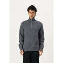 サムス サムス メンズ ニット&セーター アウター JACKS HALF ZIP - Jumper - dark grey
