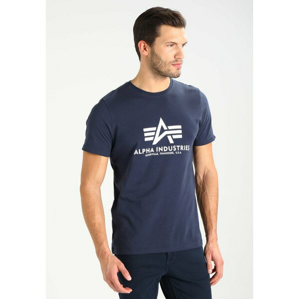 եȥ꡼   塼 Print T-shirt - navy