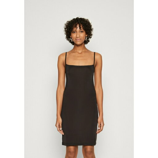 サムス サムス レディース ワンピース トップス SLIP DRESS - Jersey dress - black サムス サムス レディース ワンピース トップス SLIP DRESS - Jersey dress - black