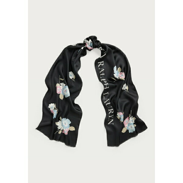 ラルフローレン レディース マフラー・ストール・スカーフ アクセサリー FLORAL SILK SCARF - Foulard - black