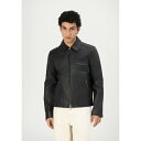 サムス サムス メンズ サンダル シューズ CLIFF JACKET - Leather jacket - black