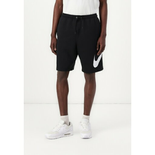 ナイキ メンズ カジュアルパンツ ボトムス CLUB - Tracksuit bottoms - black/white ナイキ メンズ カジュアルパンツ ボトムス CLUB - Tracksuit bottoms - black/white