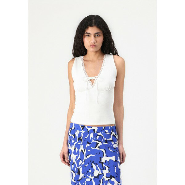 ジーナ トリコット レディース Tシャツ トップス RIB TANK - Top - offwhite