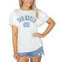 Q[fC fB[X TVc gbvX North Carolina Tar Heels Gameday Couture Women's Arch Logo Flutter Sleeve Lightweight TShirt White