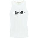 ゲーエムベーハー メンズ タンクトップ アンダーウェア Logo Print Ribbed Tank Top WHITE (White)