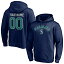 ファナティクス メンズ パーカー・スウェットシャツ アウター Seattle Mariners Fanatics Branded Personalized Winning Streak Name & Number Pullover Hoodie Navy