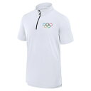 ファナティクス メンズ ポロシャツ トップス Olympic Games Fanatics Branded Union Bar QuarterZip Polo White